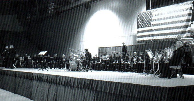 Group Of Musician Performing On Stage